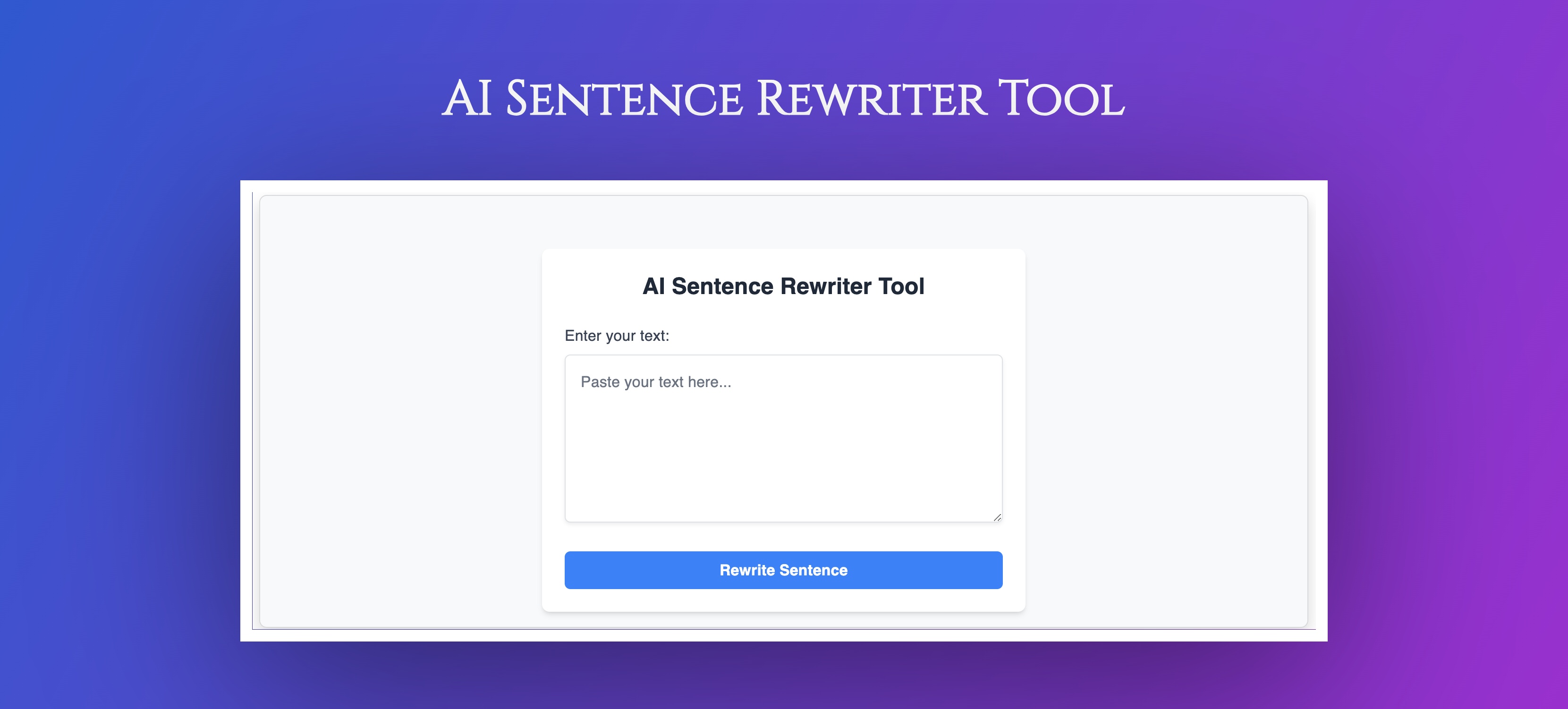 Sentence Rewriter